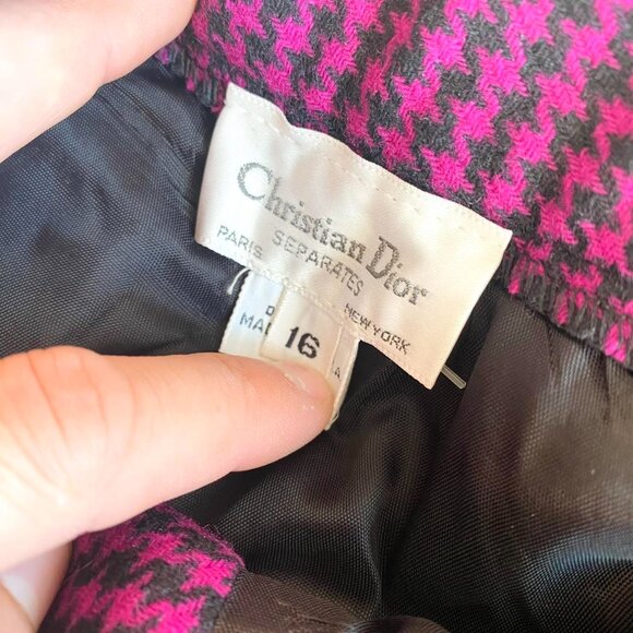 80s Vintage Christian Dior New with Tags Designer Wool Pants Purple - Picture 3 of 8